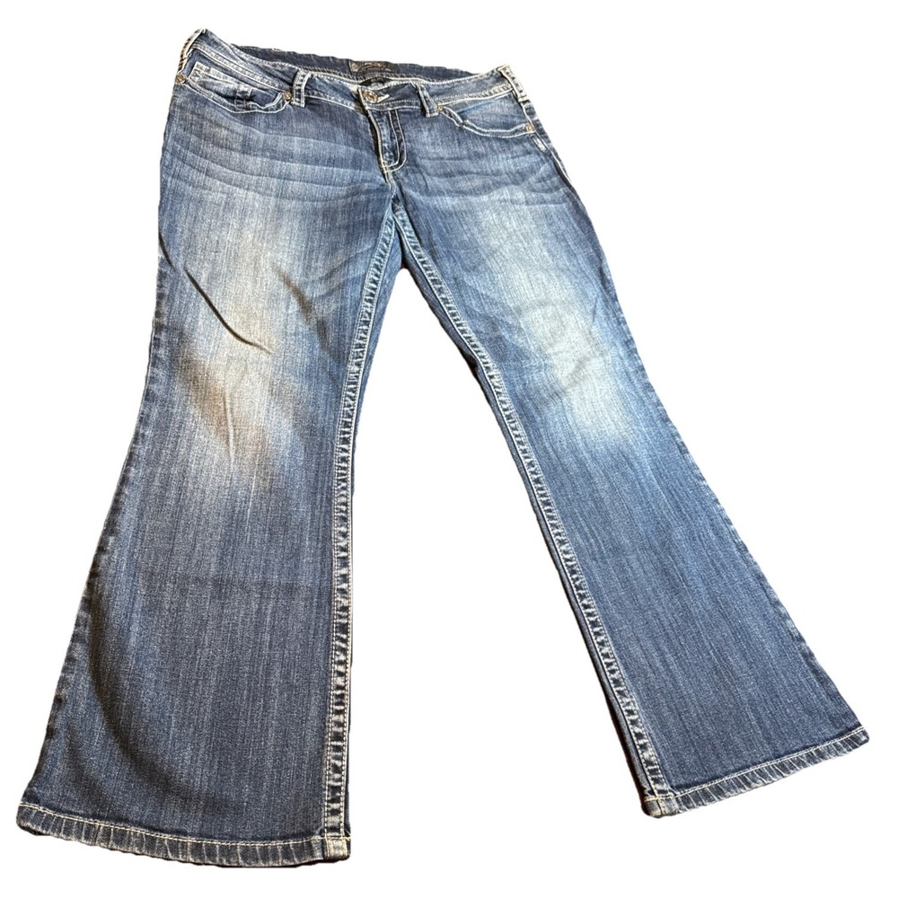 Silver Jeans Suki Womens W33 L30 Bootcut Jeans Medium‎ Wash Stretch Denim